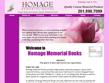 Tablet Screenshot of homagebooks.com
